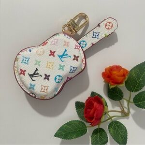 Louis Vuitton White Multicolor Key Holder